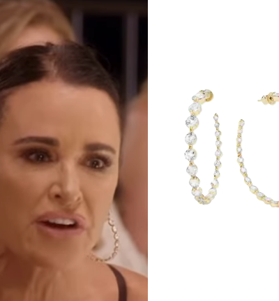 Real Housewives of Beverly Hills: Season 15 Episode 16 Kyle’s Crystal Hoop Earrings - Product Image