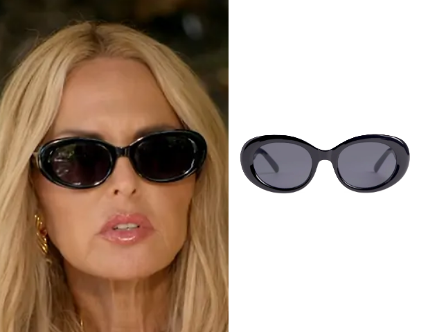Real Housewives of Beverly Hills: Season 15 Episode 16 Rachel Zoe’s Black Oval Sunglasses - Product Image