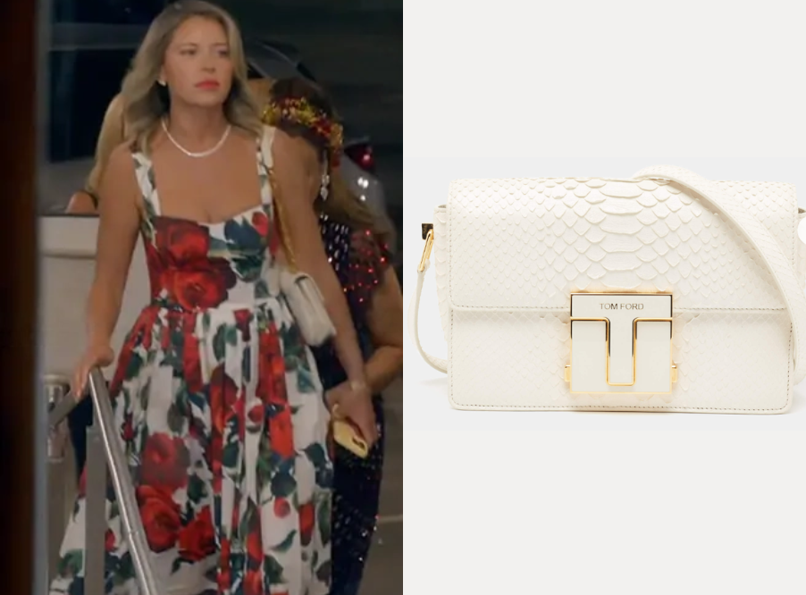 Real Housewives of Beverly Hills: Season 15 Episode 15 Amanda’s White Leather Shoulder Bag - Product Image