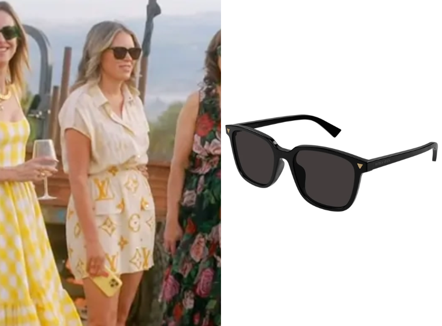 Real Housewives of Beverly Hills: Season 15 Episode 15 Amanda’s Black Squared Sunglasses