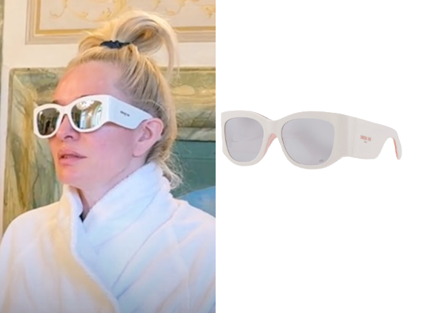 Real Housewives of Beverly Hills: Season 15 Episode 15 Erika’s White Oversized Sunglasses