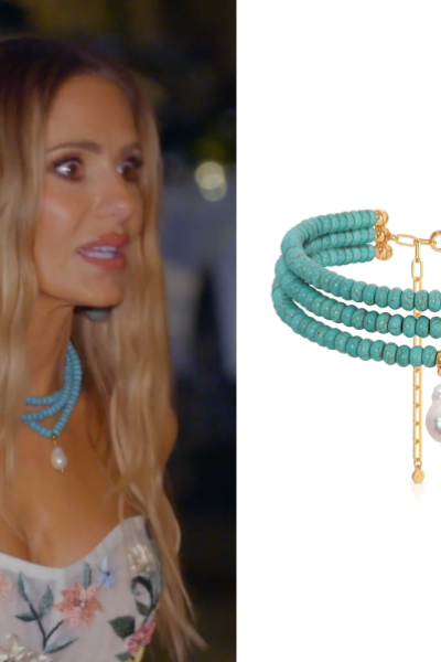 Real Housewives of Beverly Hills: Season 15 Episode 15 Dorit’s Teal Layered Beaded Pearl Necklace - Product Image
