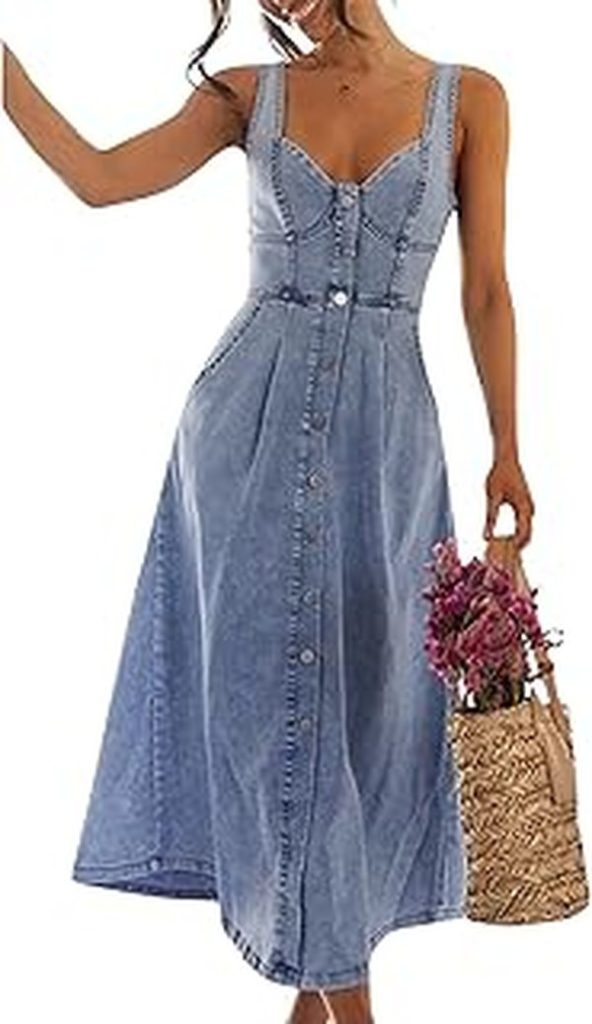 Alicia Carmody’s Denim Midi Dress