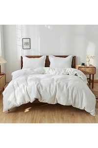 Ramona Singer's White Linen Duvet Cover