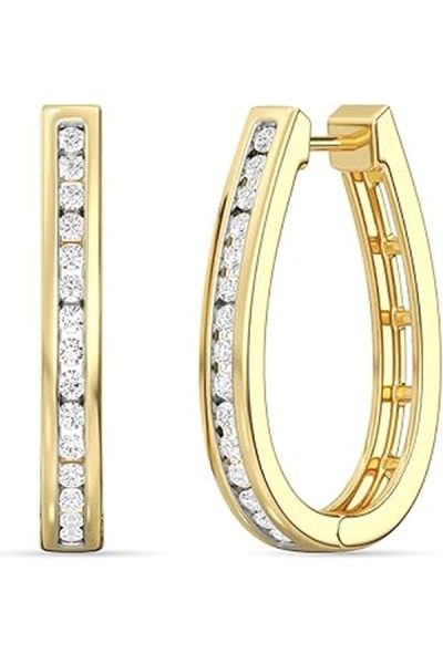 Kyle Richards’ Gold Diamond Hoop Earrings