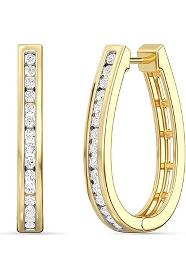 Kyle Richards’ Gold Diamond Hoop Earrings