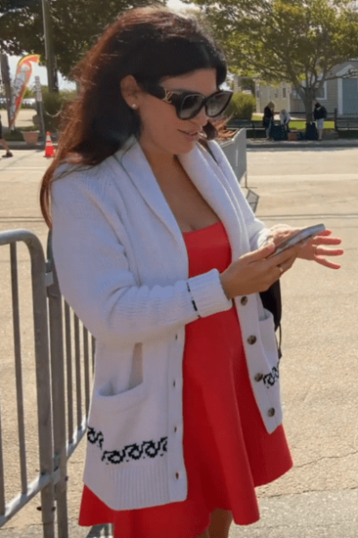 Jo-Ellen Tiberi’s Coral Dress and Sailboat Cardigan - Product Image