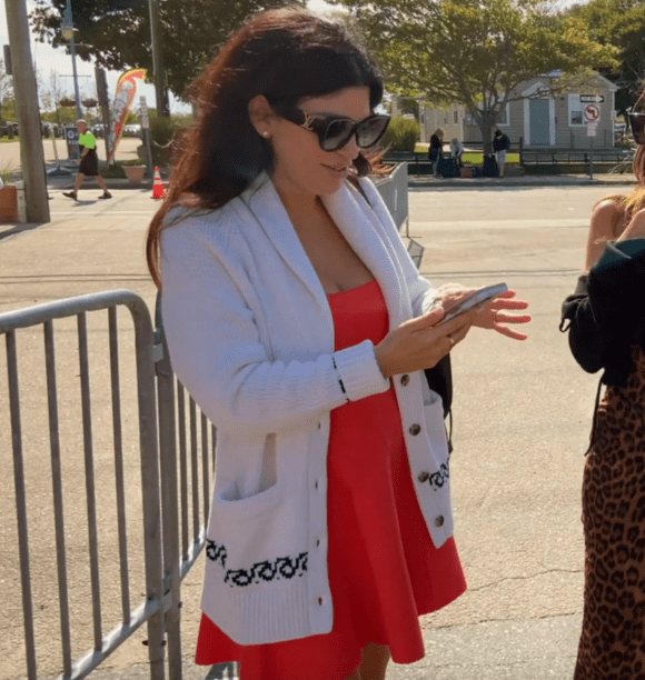 Jo-Ellen Tiberi’s Coral Dress and Sailboat Cardigan - Product Image