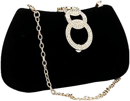 Buric Gold Velvet Clutch Crossbody Evening Bag